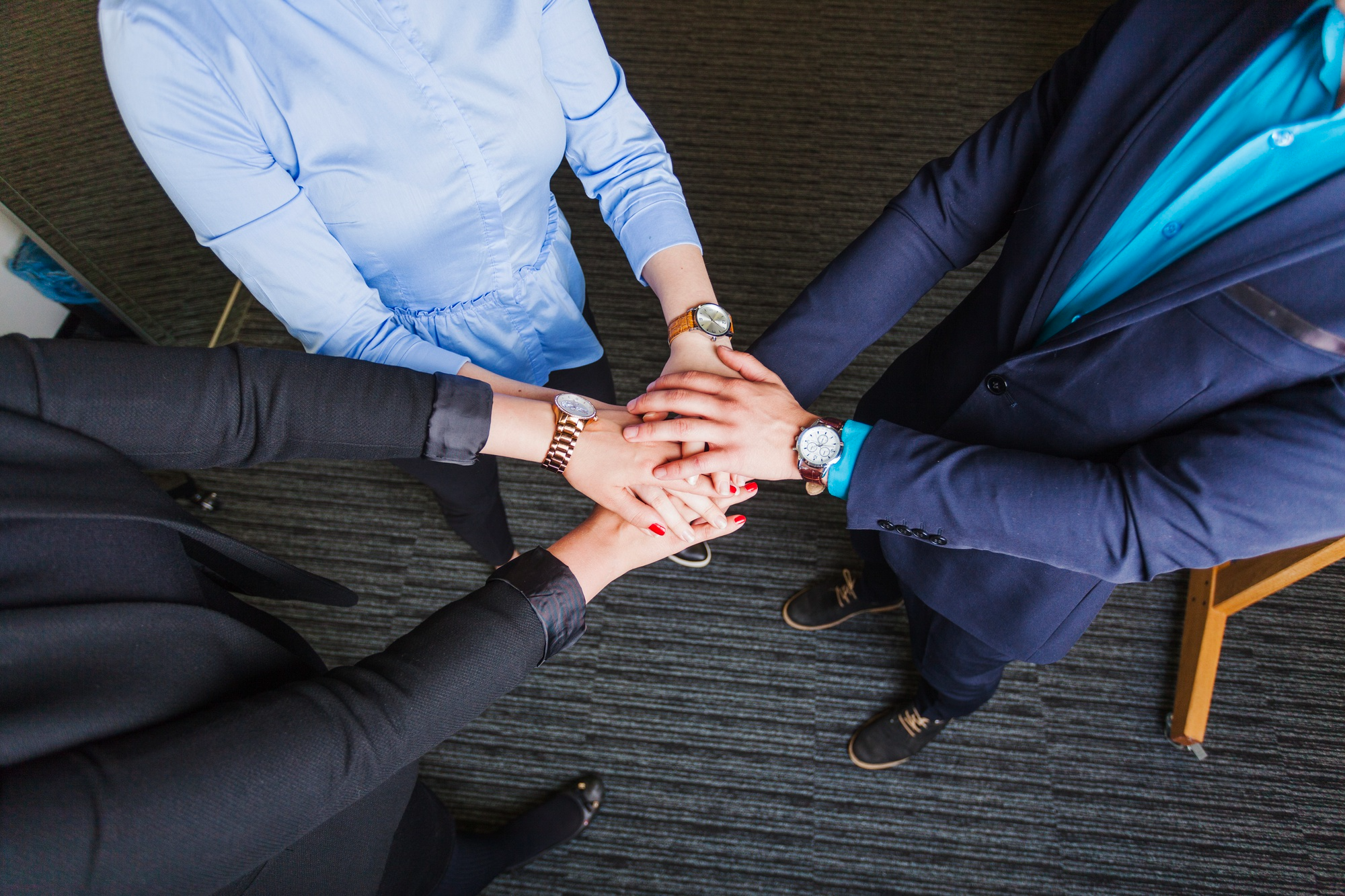 Hands showing teamwork